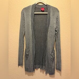 Buckle Daytrip Gray Open-Front Ribbed Cardigan